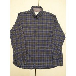 Men's Flannel 1905 Tailored Fit Casual Shirt Blue Adult XL Long Sleeve